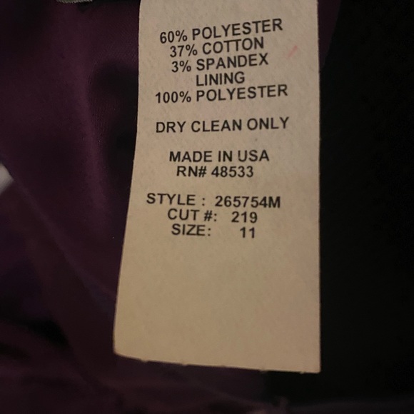 JUNIORS PURPLE PLUM TEEZE ME DRESS SIZE 11 - Picture 3 of 3